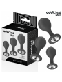 ADDICTED TOYS SET DE 3 PLUG SILICONA ANAL CON JOYA