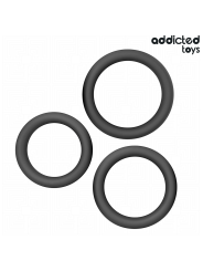 ADDICTED TOYS SET DE ANILLOS SILICONA PLANOS