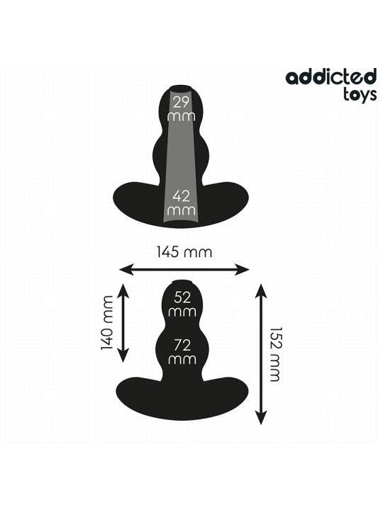 ADDICTED TOYS PLUG ANAL HUECO SILICONA TALLA XXL 152 CM