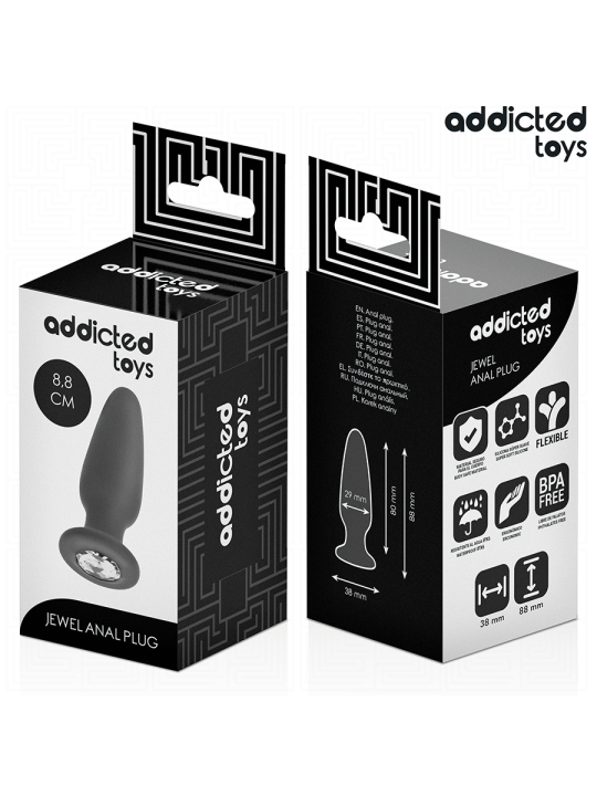 ADDICTED TOYS PLUG ANAL CON JOYA SILICONA TALLA S 88 CM