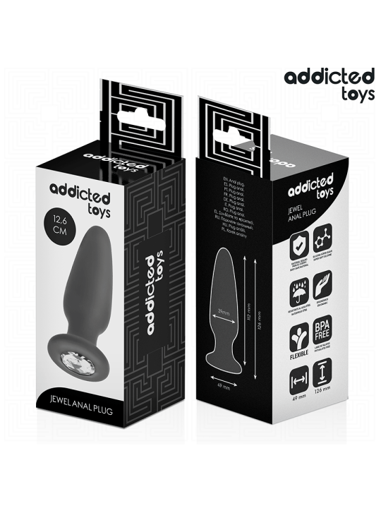 ADDICTED TOYS PLUG ANAL CON JOYA SILICONA TALLA L 126 CM