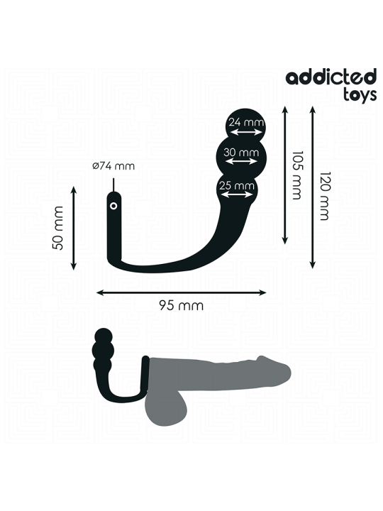 ADDICTED TOYS PLUG ANAL CON ANILLO SILICONA MODELO 1