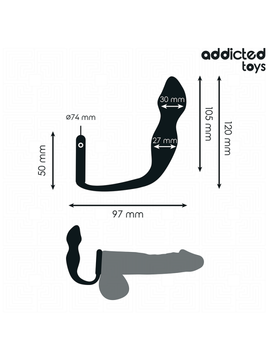 ADDICTED TOYS PLUG ANAL CON ANILLO SILICONA MODELO 2