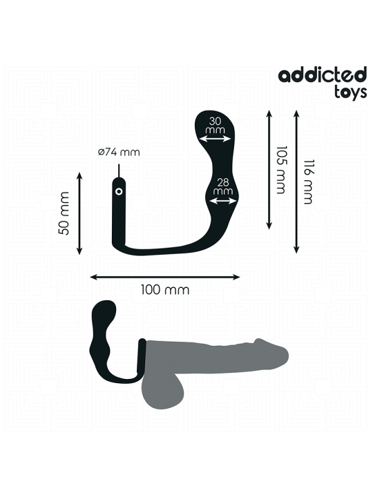 ADDICTED TOYS PLUG ANAL CON ANILLO SILICONA MODELO 3