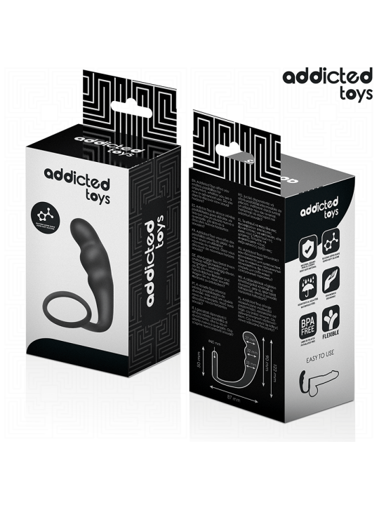 ADDICTED TOYS PLUG ANAL CON ANILLO SILICONA MODELO 4