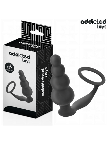 ADDICTED TOYS PLUG ANAL CON ANILLO SILICONA MODELO 5