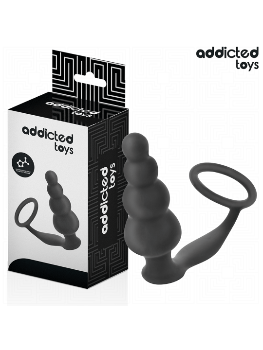 ADDICTED TOYS PLUG ANAL CON ANILLO SILICONA MODELO 5