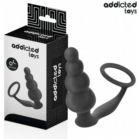 ADDICTED TOYS PLUG ANAL CON ANILLO SILICONA MODELO 5
