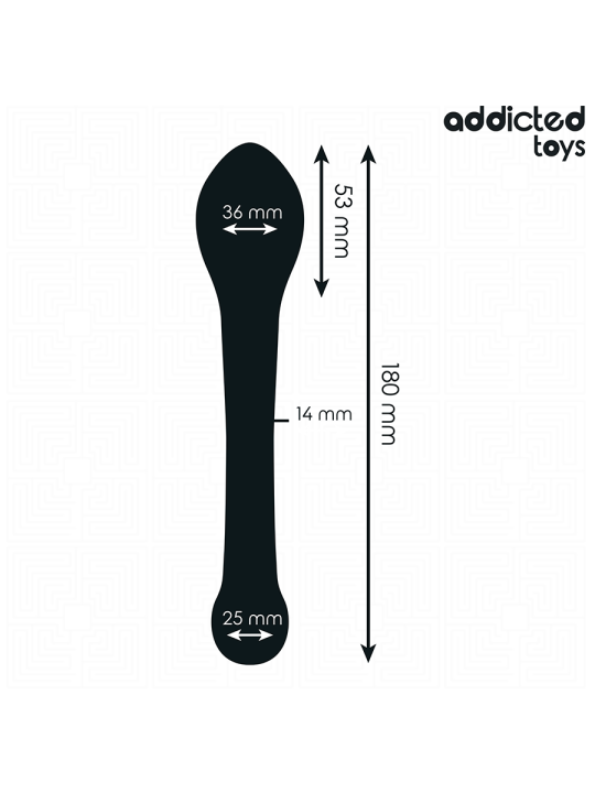 ADDICTED TOYS ESTIMULADOR ANAL DOBLE SILICONA 18 CM