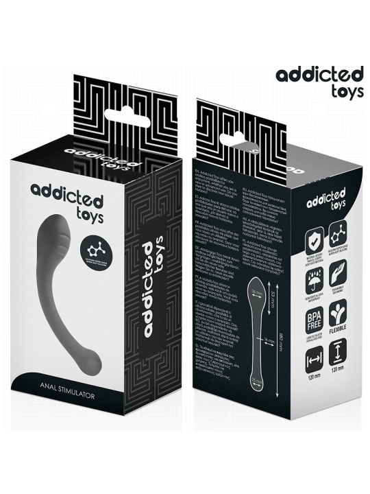 ADDICTED TOYS ESTIMULADOR ANAL DOBLE SILICONA 18 CM