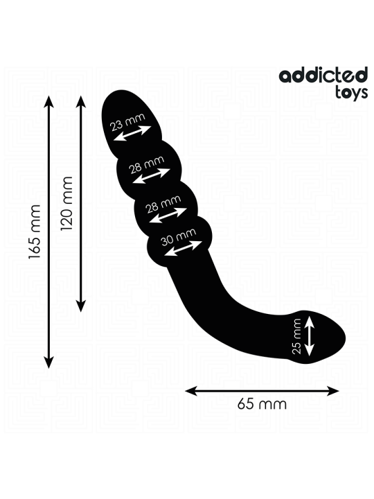 ADDICTED TOYS MASAJEADOR ANAL DOBLE SILICONA 165 CM