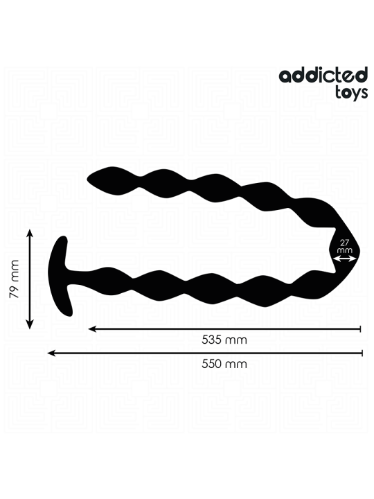 ADDICTED TOYS ROSARIO ANAL 27 CM EXTRA LARGO SILICONA