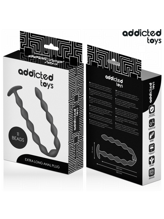 ADDICTED TOYS ROSARIO ANAL 27 CM EXTRA LARGO SILICONA