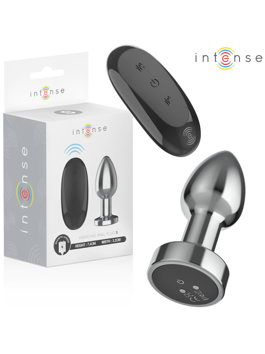 INTENSE PLUG ANAL 10 VIBRACIONES METAL CON CONTROL REMOTO S