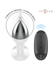INTENSE PLUG ANAL 10 VIBRACIONES METAL CON CONTROL REMOTO S