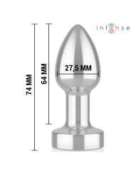 INTENSE PLUG ANAL 10 VIBRACIONES METAL CON CONTROL REMOTO S