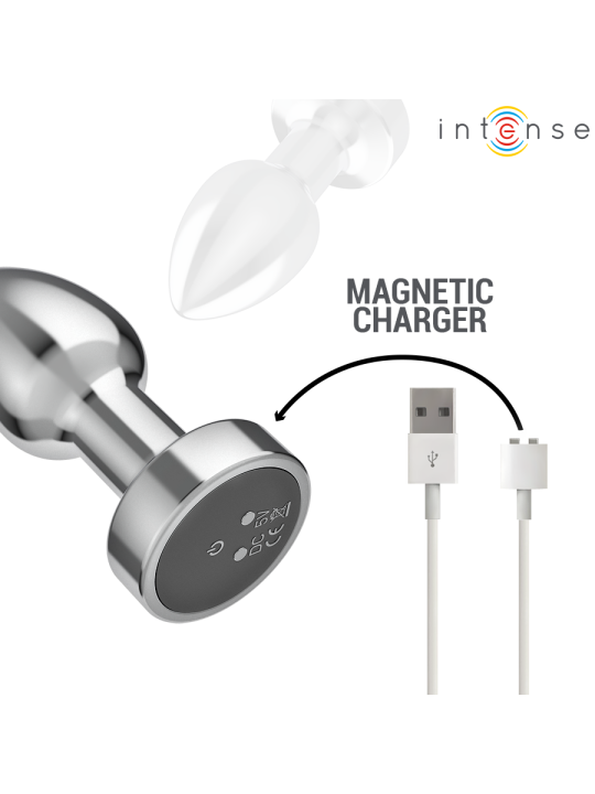INTENSE PLUG ANAL 10 VIBRACIONES METAL CON CONTROL REMOTO S