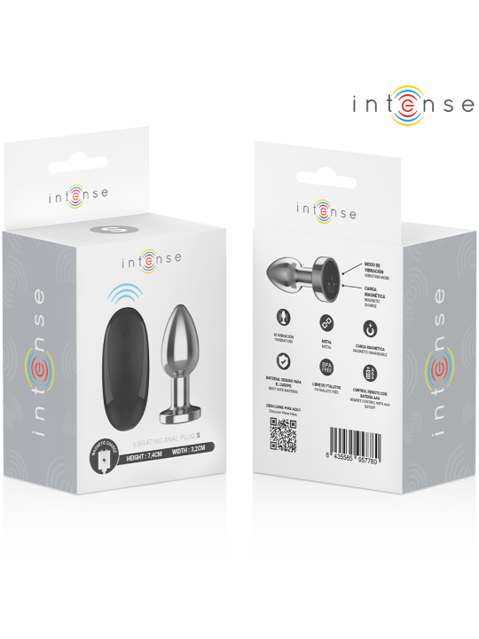INTENSE PLUG ANAL 10 VIBRACIONES METAL CON CONTROL REMOTO S