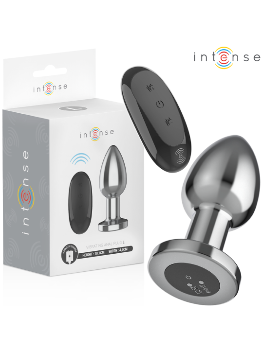 INTENSE PLUG ANAL 10 VIBRACIONES METAL CON CONTROL REMOTO L