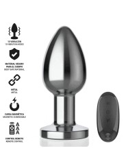 INTENSE PLUG ANAL 10 VIBRACIONES METAL CON CONTROL REMOTO L