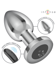 INTENSE PLUG ANAL 10 VIBRACIONES METAL CON CONTROL REMOTO L