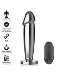 INTENSE PLUG ANAL 10 VIBRACIONES METAL EN FORMA DE DILDO CON CONTROL REMOTO S