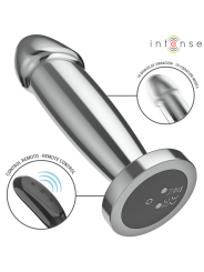 INTENSE PLUG ANAL 10 VIBRACIONES METAL EN FORMA DE DILDO CON CONTROL REMOTO S