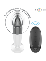 INTENSE PLUG ANAL 10 VIBRACIONES METAL EN FORMA DE DILDO CON CONTROL REMOTO S