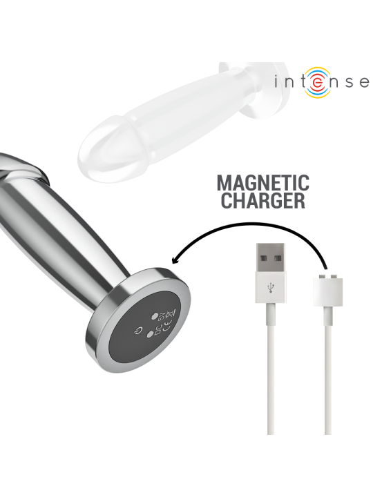 INTENSE PLUG ANAL 10 VIBRACIONES METAL EN FORMA DE DILDO CON CONTROL REMOTO S