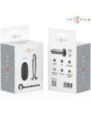 INTENSE PLUG ANAL 10 VIBRACIONES METAL EN FORMA DE DILDO CON CONTROL REMOTO S