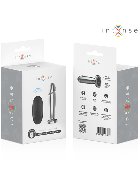 INTENSE PLUG ANAL 10 VIBRACIONES METAL EN FORMA DE DILDO CON CONTROL REMOTO S