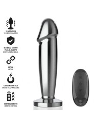 INTENSE PLUG ANAL 10 VIBRACIONES METAL EN FORMA DE DILDO CON CONTROL REMOTO M
