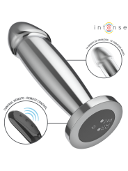 INTENSE PLUG ANAL 10 VIBRACIONES METAL EN FORMA DE DILDO CON CONTROL REMOTO M