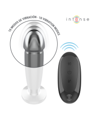 INTENSE PLUG ANAL 10 VIBRACIONES METAL EN FORMA DE DILDO CON CONTROL REMOTO M