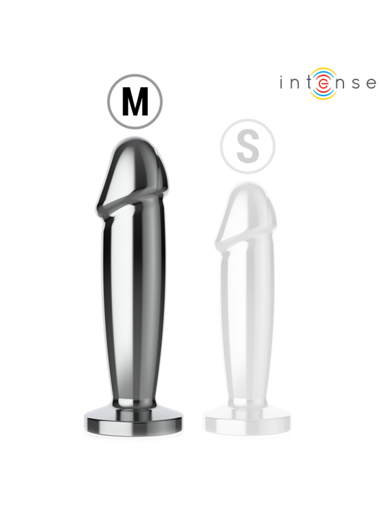 INTENSE PLUG ANAL 10 VIBRACIONES METAL EN FORMA DE DILDO CON CONTROL REMOTO M