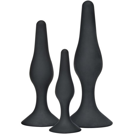 TOYJOY ANAL PLAY CURVY COMPANIONS PLUG ANAL 3 PIEZAS NEGRO
