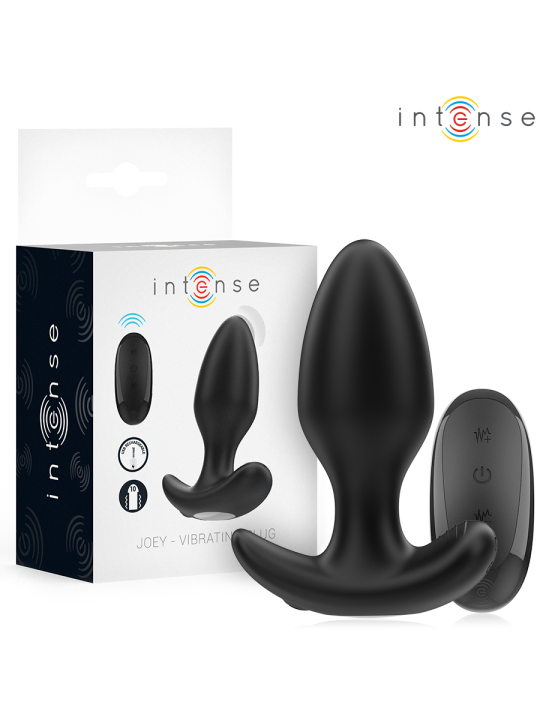 INTENSE JOEY PLUG ANAL 10 VIBRACIONES NEGRO CONTROL REMOTO