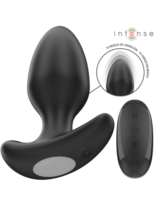 INTENSE JOEY PLUG ANAL 10 VIBRACIONES NEGRO CONTROL REMOTO