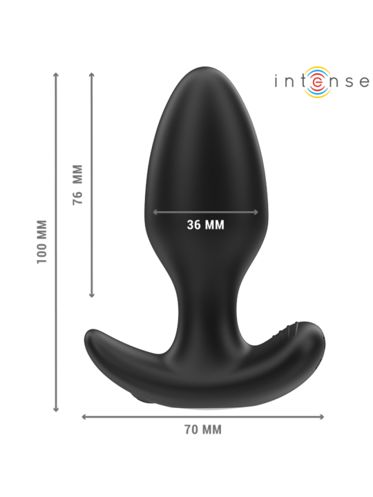 INTENSE JOEY PLUG ANAL 10 VIBRACIONES NEGRO CONTROL REMOTO