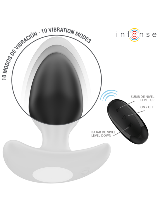 INTENSE JOEY PLUG ANAL 10 VIBRACIONES NEGRO CONTROL REMOTO