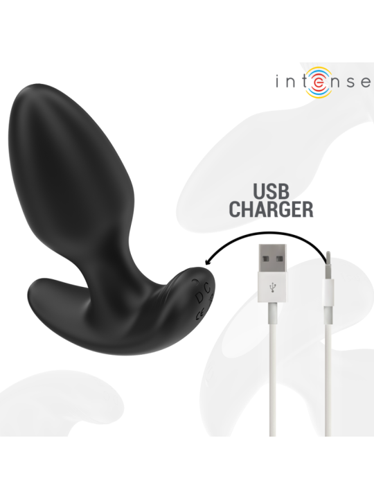 INTENSE JOEY PLUG ANAL 10 VIBRACIONES NEGRO CONTROL REMOTO
