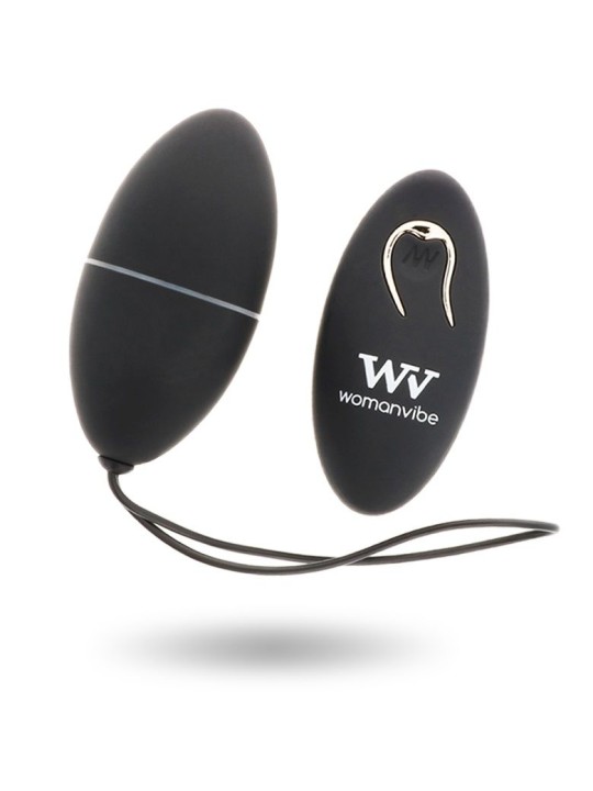 WOMANVIBE ALSAN HUEVO CONTROL REMOTO NEGRO SILICONA NEGRO