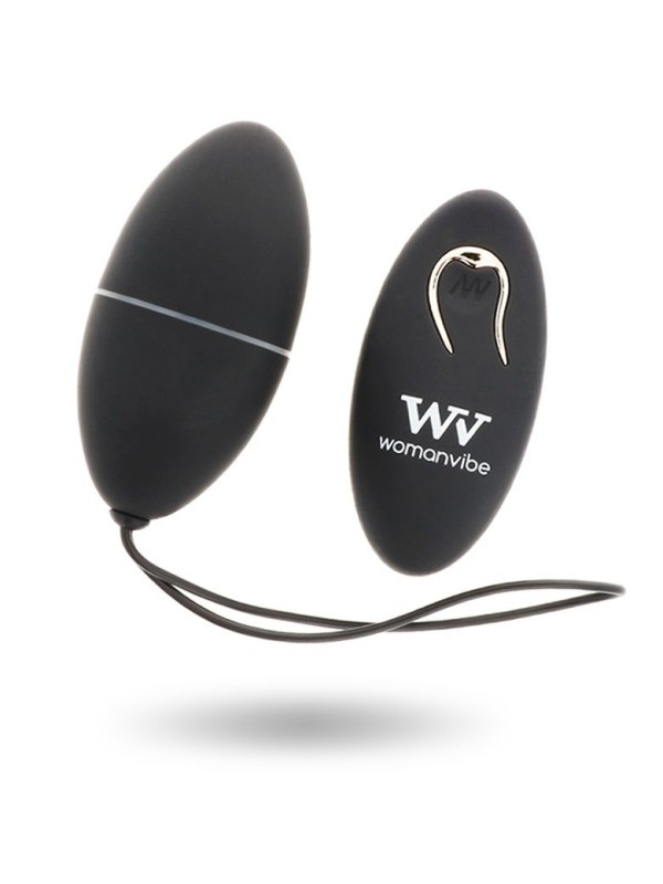WOMANVIBE ALSAN HUEVO CONTROL REMOTO NEGRO SILICONA NEGRO