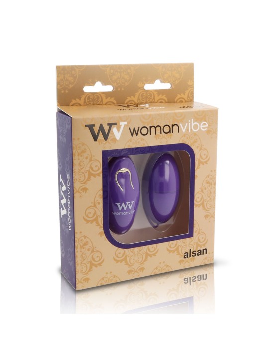 WOMANVIBE ALSAN HUEVO CONTROL REMOTO SILICONA MORADO