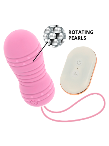 OHMAMA HUEVO CONTROL REMOTO 7 MODOS ROTACION ROSA