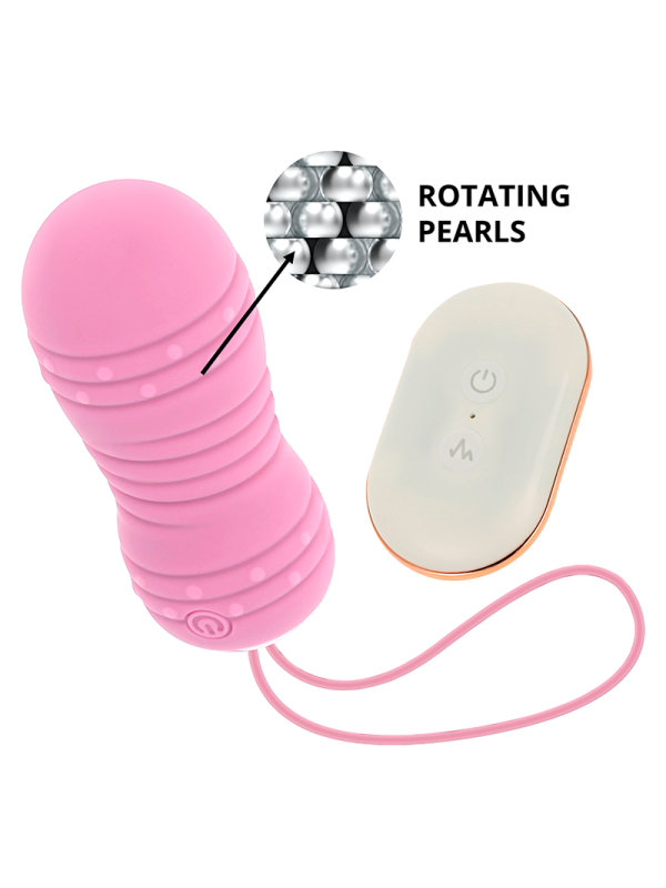 OHMAMA HUEVO CONTROL REMOTO 7 MODOS ROTACION ROSA