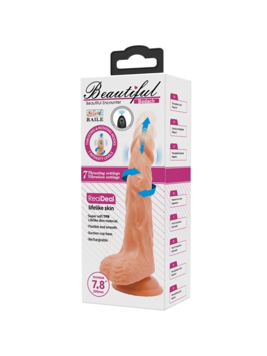 BAILE BODACH VIBRADOR REALISTA CON VENTOSA CONTROL REMOTO