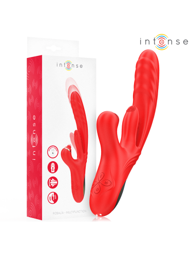 INTENSE ROSALIA VIBRADOR MULTIFUNCION 3 EN 1 ROJO