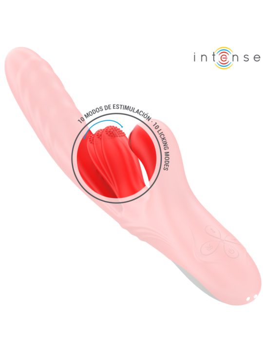 INTENSE ROSALIA VIBRADOR MULTIFUNCION 3 EN 1 ROJO