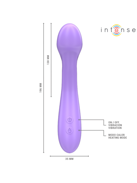 INTENSE BECKY VIBRADOR 19 CM CALENTABLE 7 VIBRACIONES MORADO